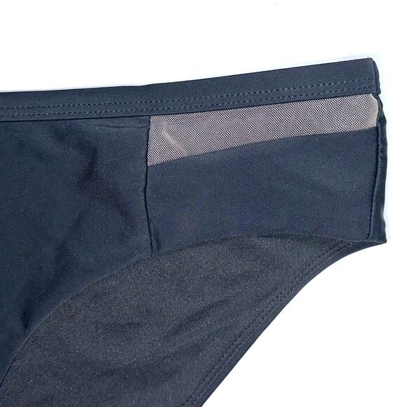 NWT Xhilaration Black Cheeky Mesh Cutout Bikini Bottom Size Large - Picture 2 of 11